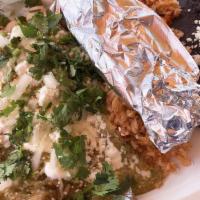 Chile Rellenos · Delicious Poblano pepper stuffed with Queso Fresco, topped with red or green sauce, melted M...