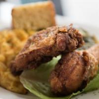 Southern Fried Chicken · Includes choice of two side orders plus cornbread.