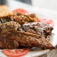 Smothered Turkey Wings · Includes choice of two side orders plus cornbread.