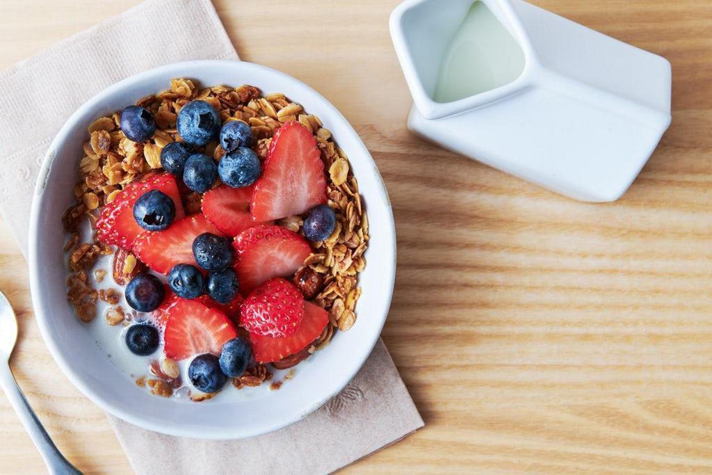 Granola Bowl  · choice of granola and milk with two toppings