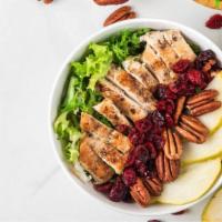 The So-Fly Salad · Exquisite salad with lite raspberry vinaigrette, spring mix salad, natural chicken, bleu che...