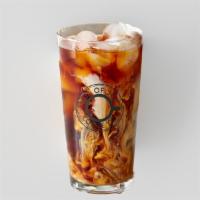 Iced Caramel Macchiato · Our freshly brewed medium roast espresso mixed caramel syrup and steamed milk with a small l...