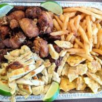 Fiesta Platter · Half tray fiesta platter for a group of friends 3-4.. Includes our crispy chicken and grille...