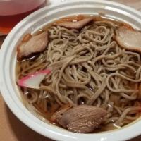 Kamo Noodle Soup · Soup with your choice of noodles and sliced duck breast.