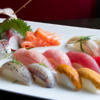 Sosaku Sushi. · Assorted premium Chef's choice sushi. It is about 9 pcs. No substitution.
It is including da...