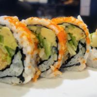 Shrimp Tempura Roll. · shrimp tempura | lettuce | cucumber | avocado | tobiko