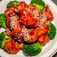 Sesame Chicken · Chunks chicken dipped in a special batter, fried to perfection, then sautéed with chefs spec...