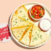 Cheese Quesadilla · Cheese, pico de gallo, sour cream.