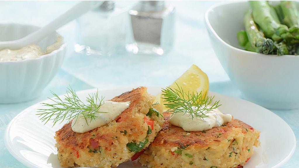Crab Cake · Delicious deep-fried cake filled with crab meat.