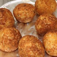 Rice Ball · Stuffed with ground beef, cheese and peas