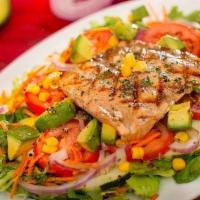 Grilled Salmon Salad · 