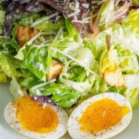 Leo’S Caesar · kale, brussel sprouts, 6 minute egg
