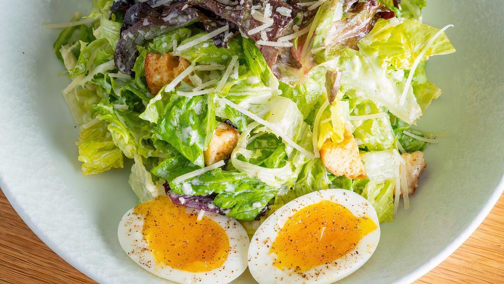Leo’S Caesar · kale, brussel sprouts, 6 minute egg