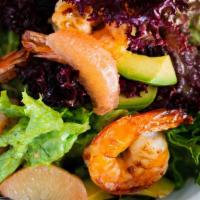 Shrimp Salad · bibb lettuce, grapefruit, avocado, burnt leek vinaigrette