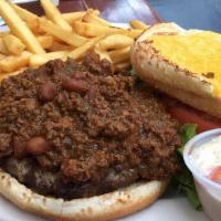 Western Burger · Cheeseburger, fried egg, and bacon.