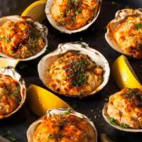 Baked Clams Appetizer · 8 piece.