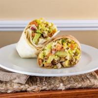 Chicken Avocado Wrap · Grilled or crispy chicken with lettuce, tomato, avocado, and chipotle mayo.