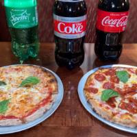 Pizza Special - One Plain, One Pepperoni, & 2 Liter Soda · 1 plain, 1 pepperoni, and free 2 liter of regular, diet coke, or sprite soda.