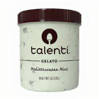 Mediterranean Mint Gelato, Mediterranean Mint · INGREDIENTS: MILK, SUGARâ€ , CREAM, CHOCOLATE, DEXTROSEâ€ , MILK FAT, COCOA BUTTER, SUNFLOWE...