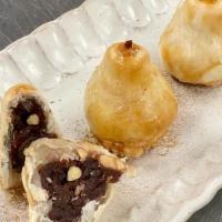 Red Bean Puff 豆沙酥 · Sweet Puff Pastry in Pear Shape with Red Bean Paste/Pork Floss/Peanut Filling Inside