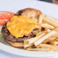 Southwest Cheeseburger · Jalapeño peppers, cheddar cheese and bacon.
