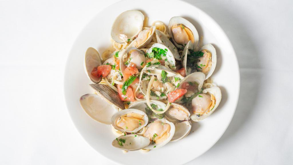 Linguini With Local Clams · fresh local clams sauteed in your choice of red or white sauce