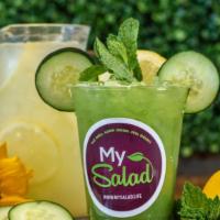 Mint'D Cucumber Lemonade · Quench your taste buds with our new refreshing Mint'd Cucumber Lemonade! Farm Fresh locally ...