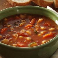 Ancient Grain Minestrone · Vegetarian. al dente pasta ditalini hearty white beans in a handcrafted vegetable stock with...