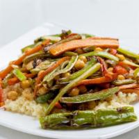 Couscous With Sauteed Vegetables · Sauteed mixed vegetables.