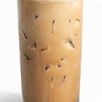 Iced Dirty Chai Latte · Alluring spiced chai tea and espresso with milk, served on ice