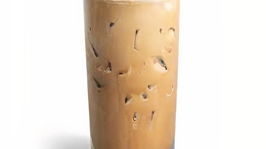 Iced Dirty Chai Latte · Alluring spiced chai tea and espresso with milk, served on ice