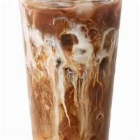 Iced Mocha · Our specialty espresso with Ghirardelli chocolate served with milk over ice