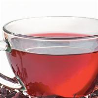 Hibiscus Tea · Caffeine free hibiscus, ginger, rose petals, and elderflower