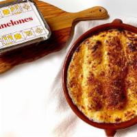 Diy Canelones Gratinados Con Foie Kit · Rolled pasta stuffed with chicken, pork and duck foie gras, baked with béchamel and Manchego...