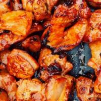 Filipino Bbq Chicken Bites · Skinless and boneless free-range chicken thighs that are marinated in a citrus/soy mixture t...