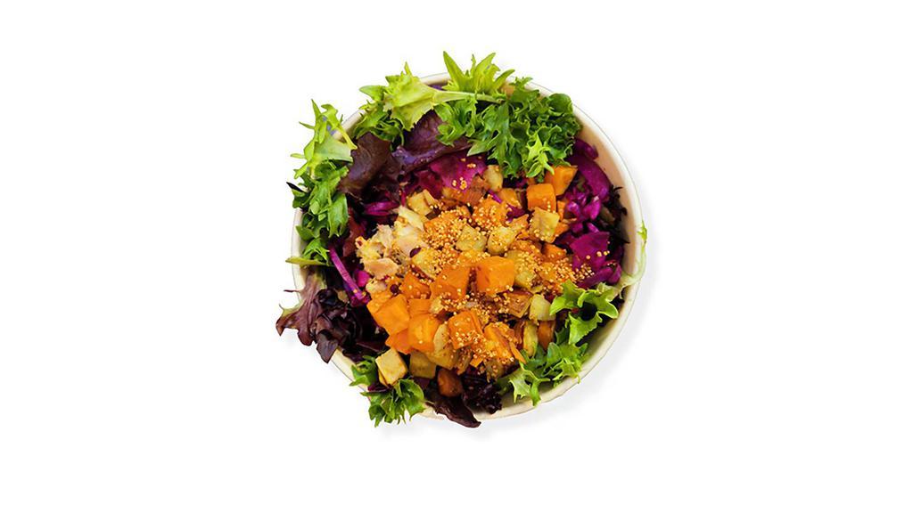 Custom Salad Bowl · customize your own salad bowl starting with a base of arcadian lettuce, and top it off with your choice of protein, seasonal vegetables and garnishes