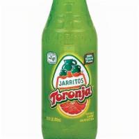 Toronja Jarrito · Grapefruit Flavored Mexican Soda.