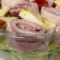 Chef Salad · Iceberg lettuce, boar’s head® branded deluxe ham, boar’s head® ovengold turkey, boiled egg, ...