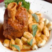 Pork Osso Bucco · Served over gnocchi.