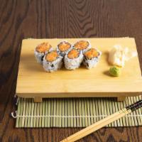Spicy Tuna Roll · Spicy Tuna,  seaweed wrapped with rice outside. with crunch