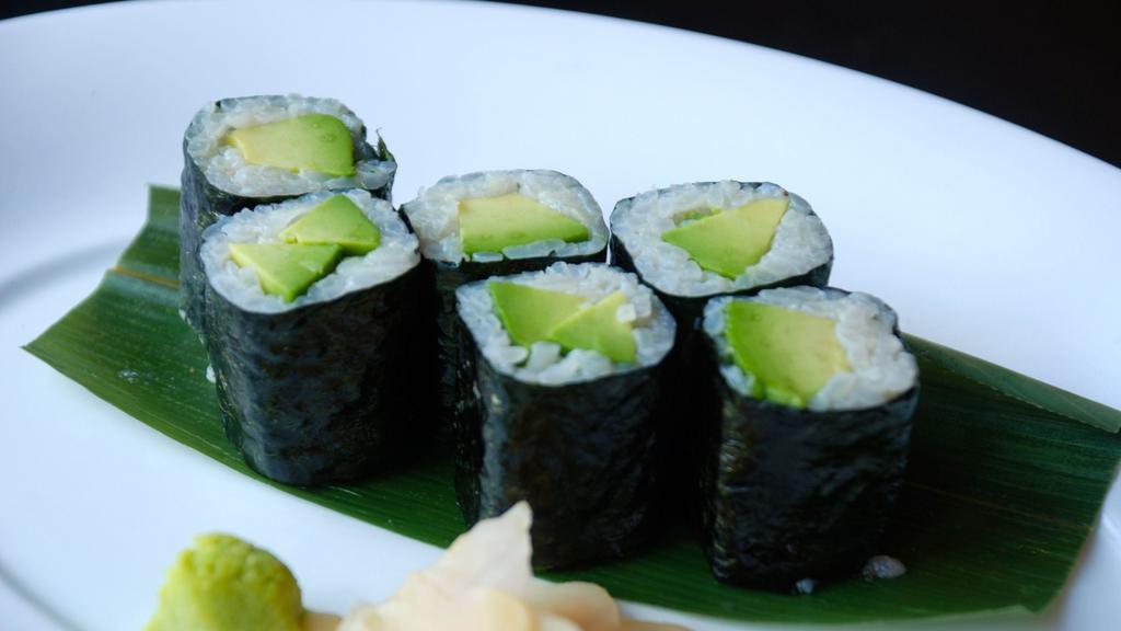 Avocado Roll · Avocado, wrapped with seaweed outside