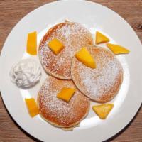 Mango Pancake · Vanilla ice cream, mango and mango syrup.