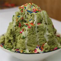 Matcha Snow Ice · Please eat right away! It melts quickly.