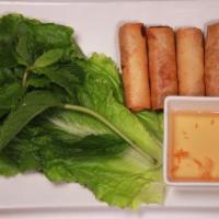 Fried Spring Rolls / Chả Giò (4 Pieces) · Filled with pork, taro, carrot.