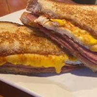 The New Jersey Breakfast Grilled Cheese · Perfect at any time day or late night, the New Jersey Breakfast is a grilled Two Egg & Chees...