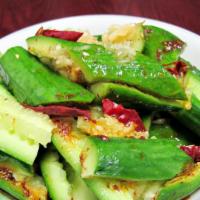 Fresh Cucumber Salad · Hot, vegetarian. Taste sweet, sour and spicy. Hot. Vegetarian.