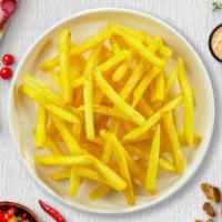 Fries · (Vegetarian) Idaho potato fries cooked until golden brown and garnished with salt.