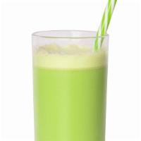 Green Monster Juice · Kale, celery, apple, cucumber, parsley, spinach, romaine lettuce, lemon, and ginger.