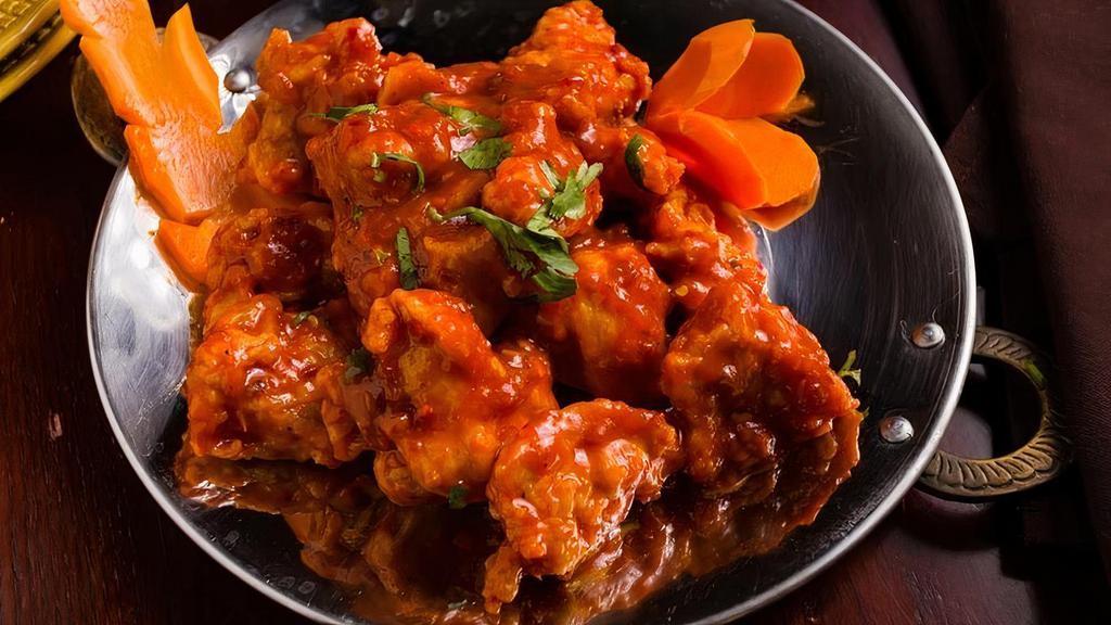 Chili Chicken (Dry) · Chicken tossed with green chilies in soy ginger gravy