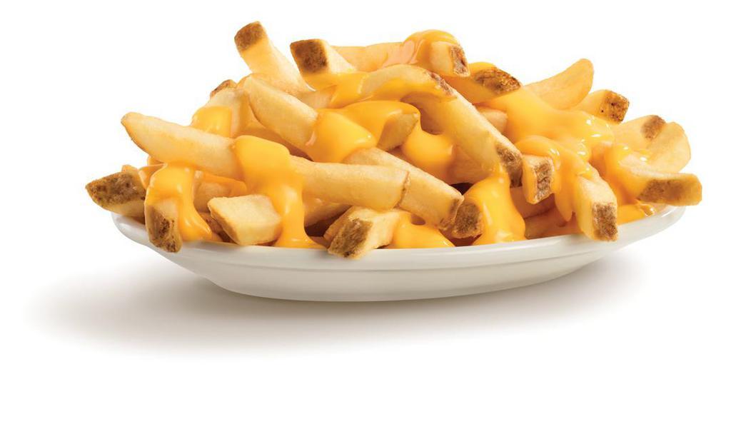 Cheese Gourmet Fries · Cheddar cheese sauce.